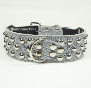 Brand New Studded Leather Dog Collar Large Dog Collar Pitbull Terrier Size s M L