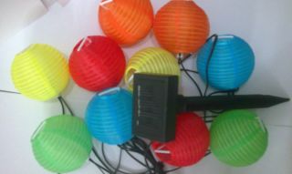 10 LED Solar Multicolour Lanterns Light Party Outdoor Decor String