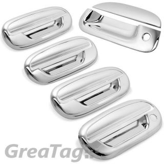99 03 Ford F150 4 Door Triple Chrome Door Handle Tailgate Liftgate Cover Combo