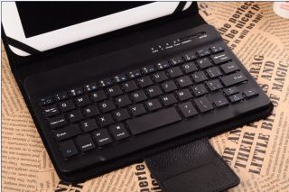 Rechargeable Mini Slim Wireless Bluetooth Keyboard for iOS Android Windows Black