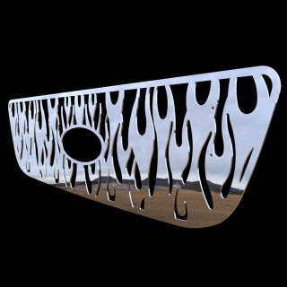 Ford F150 99 03 Flame Front End Grille Insert Chrome Metal Accessories