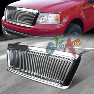 04 08 F150 P2 Truck Billet Style Front Upper Hood Bumper ABS Grill Grille Chrome