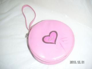 Pink Fluff CD DVD Blu Ray Disc Holder Storage Case Wristlet Wallet Black Poodle