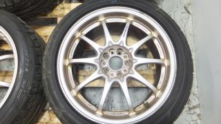 JDM 17" Volk Racing CE28 Rims Wheels 5x100 17x7 5 33 Celica Impreza STI Legacy