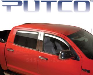 Putco 480144 2009 13 Ford F150 Super Cab Element Chrome Window Visors Front Rear
