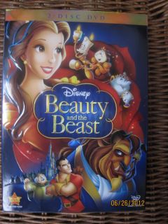 New Authentic Disney Slipcased Beauty and The Beast Diamond Ed Double DVD Set