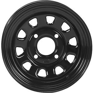 Suzuki King Quad 450 500 700 750 12" ITP Black Delta Steel Wheels Rims