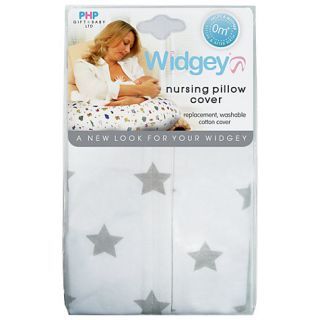 Widgey Donut Nursing Pillow Cover, Silver Star 