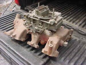 Ford Cast Iron Intake Manifold and Holley Carb Y Block 292 312 V8