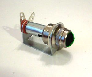 Vintage Stewart Warner Green Cut Lens Dash Gauge Panel Light Hot Rod 5 8