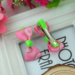 One Pair 2pcs Lovely Cute Barrettes Hairclips Baby Girl Toddler 046