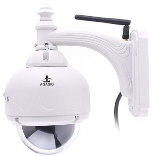 Agasio A622W Outdoor Wireless Pan Tilt IP Camera with Free Telephone Support