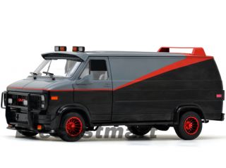 Hotwheels X5531 1 18 The A Team GMC Classic Van Diecast Model Car Black