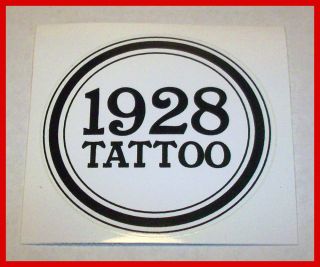 2" White 1928 Tattoo Shop Studio USA Sticker Decal New