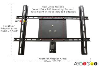 Articulating LCD LED Wall Mount Tilt 32 3740 42 46 52 with Cable Management Arms