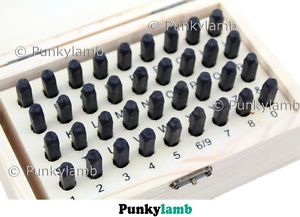 36pc 5mm Steel Letter Number Stamp Punch Set Metal Security Marking Tools New