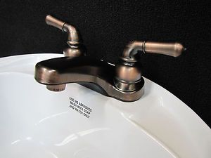 Oil Rubbed Bronze Widespread Bathroom Sink Faucet