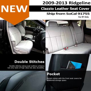 Clazzio Custom Perfect Fit Leather Seat Cover Black 09 11 Honda Ridgeline RT