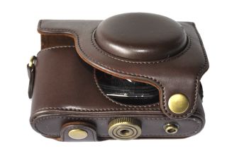Brown Leather Camera Case Bag for Casio EX ZR1000 Digital Compact Camera