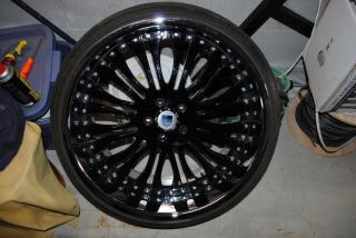 22" BMW 6 7 Series 5x120 asanti AF125 Chrome Black Staggered Wheels Rims Tires