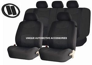 Chevrolet Camaro Malibu Black Car Seat Covers Free Memory Foam Steering Belt Pad