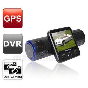 Dual Camera Lens Car DVR Dash Vehicle Camcorder GPS Drive Route G Sensor X6000