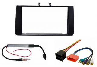 Radio Stereo Installation Mount Double DIN Dash Kit Wire Harness Adapter