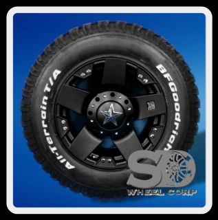 18" XD Rockstar Black with Lt 275 70 18 BFG All Terrain T A Tires Wheels Rims