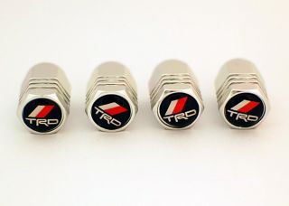 TRD Universal Replacement Aftermarket Rims Tire Air Stem Valve Caps Covers
