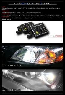 8000K HID Xenon w Blk Halo LED Projector Head Lights 97 03 Ford F150 Expedition