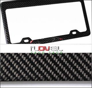 One Carbon Fiber License Plate Frame Tag Holder Trim JDM Car Auto Light Weight
