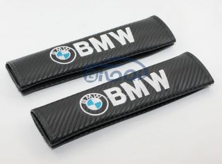 A Pair Carbon Fiber Car Seat Belt Shoulder Pads for BMW x1 x3 x5 x6 Z4 M3 M5 M6