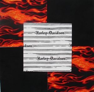 30 6"Harley Davidson Heritage Flam Quilt Fabric Squares