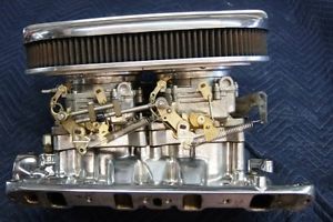 Ford Small Block 260 289 302 5 0 Dual Carb Intake Manifold Carburetors Edelbrock