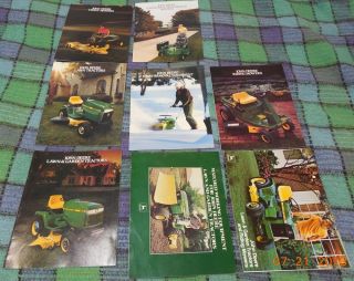John Deere Garden Lawn Mower Tractor Brochures Lot