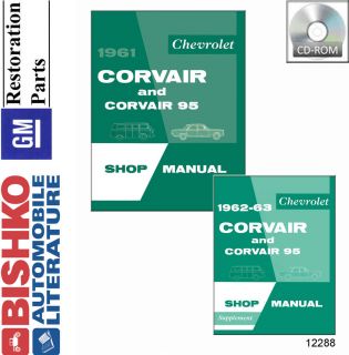 1961 1962 1963 Chevrolet Corvair Shop Service Repair Manual CD Engine Wiring
