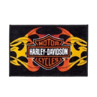 Harley Davidson Rug HD Flames