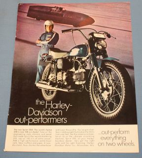 Vintage Harley Davidson Sprint 350 Motorcycle Ad