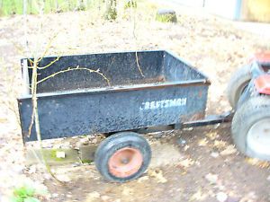 Used Craftsman Lawn Garden Trailer Metal Cart Interior Box Size Is 31x46x12"