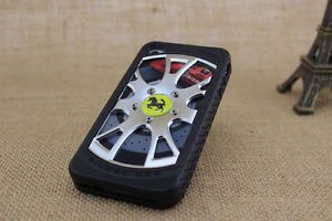 New 3D Racing Car Wheel Tire Rubber Bumper Cover Case for iPhone 4 4S 4GS
