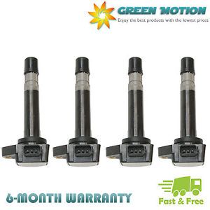 01 08 Set of 4 Ignition Coils on Plug Pack For Honda Civic Acura 1 7L 3 5L UF400