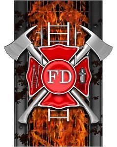 Truck Bed Decal Fire Fighter FD Fireman Dodge Ford Chevy Striping Graphics