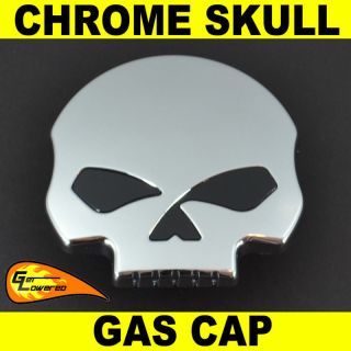 Chrome Skull Fuel Gas Cap for 1992 Up Harley Sportster Nightster Iron Custom XL