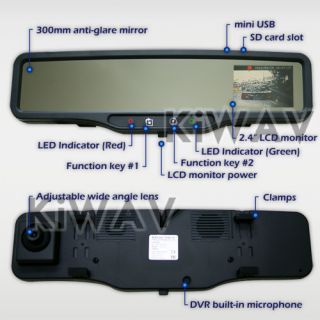 Car DVR Black Box Cam Accident Recorder Spy Dash Cam Rear Mirror Taxi Free 4G SD