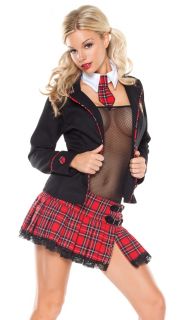 E90 Sexy Teacher's Pet School Girl Uniform Fancy Dress Costume Outfit