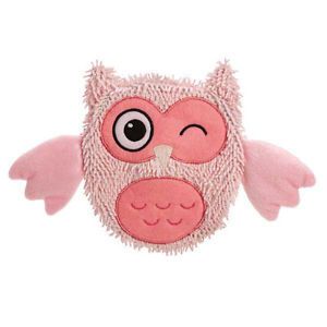 Wink'N Pink Owl Plush Dog Puppy Toy Hoot of Fun Crinkle and Squeaker