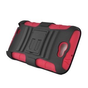 Red Rugged Hybrid Case Cover Belt Clip Holster for Samsung Galaxy Note 2 II