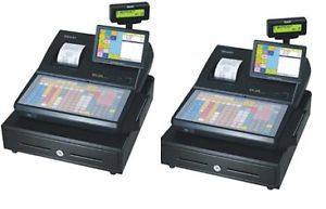 Pair Lot of SAM4S ECR 530 Touch Screen Hybrid POS Cash Register 2
