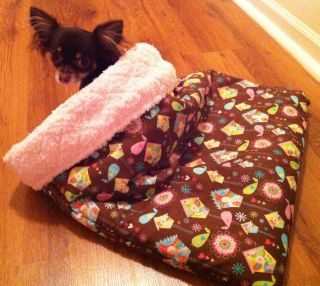 Dog Snuggle Wuggle Burrow Cuddle Sack Pet Bed Chihuahua Yorkie Puppy Up to 7lbs