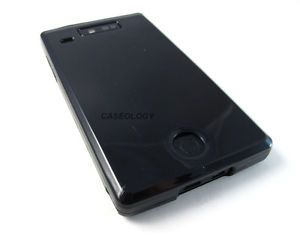 Black Hard TPU Gel Crystal Skin Case Cover Motorola Triumph Phone Accessory